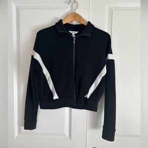 SPANX AirEssentials track jacket limited edition black w/ white stripe full zip